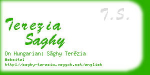 terezia saghy business card